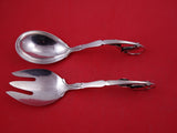 Ornamental #141 By Georg Jensen Sterling Silver Salad Serving Set 8 1/4"