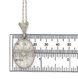 14k Gold Filigree Genuine Natural Rock Crystal Quartz Diamond Pendant (#J6589)
