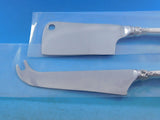 Grande Baroque by Wallace Sterling Silver Cheese Serving Server Set 2pc Custom