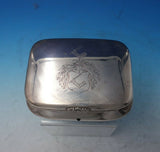 Austrian 13=.812 Silver Jewelry Box w/ Lock Engraved Crest Sword Helmet (#5685)