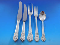 Blossom by Carl Poul Petersen Sterling Silver Flatware Set Dinner Service 57 pcs