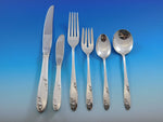 Rosecrest by Alvin Sterling Silver Flatware Set for 8 Service 56 pcs Dinner