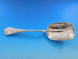 Brite-Cut by Unknown Sterling Silver Preserve Spoon w/ Ferns and Flowers 6 1/2"