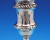 English Georgian Sterling Silver Candlestick Pair 9 1/4" 35.4 ozt. TW (#8975)