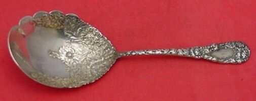Chrysanthemum by Durgin Sterling Silver Pudding Spoon Heirloom Silverware