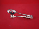 Marechal Niel By Durgin Sterling Silver Ice Tong w/ claw & pierced spoon 7"