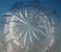 Sterling Silver Cut Crystal Enamel Dresser Jar Deco Style 4 1/4" x 3" (#6050)