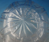 Sterling Silver Cut Crystal Enamel Dresser Jar Deco Style 4 1/4" x 3" (#6050)