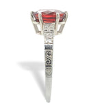 18k White Gold 1.97 Carat Genuine Natural Spessartine Garnet Ring 5 3/4 (#J7567)