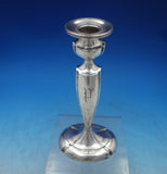 La Pierre Sterling Silver Candlestick with Oval Base #1446 7 7/8" Tall (#6832)