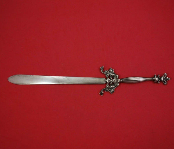 Davis and Galt Sterling Silver Paper Knife with Fleur De Lis Handle #850 12"