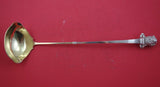 Bust by Gorham Sterling Silver Punch Ladle GW dated Dec 25 1887 14 1/4"