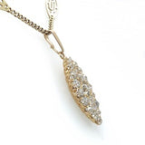 14k 1.85ct Total Weight Mine Cut Genuine Natural Diamond Pendant (#J5957)