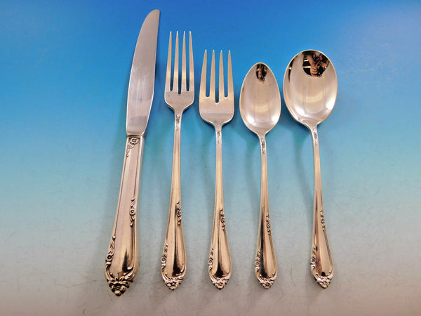 Dancing Flowers by Reed & Barton Sterling Silver Flatware Set Service 64 pcs