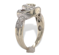 14k White Gold .32ct Genuine Natural Emerald and Diamond Ring Size 6.5 (#J7165)