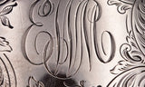 Gorham Sterling Silver Powder Jar with Cut Crystal Bright Cut Flowers (#9146)