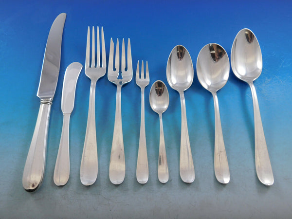 Dolly Madison by Gorham Sterling Silver Flatware Service Set 74 pcs Plain Simple