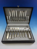 William and Mary by Lunt Sterling Silver Flatware Set 8 Service 56 Pieces