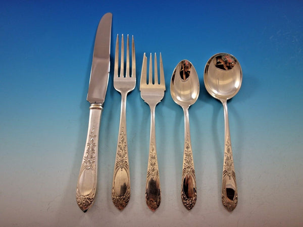 Primrose by Kirk Sterling Silver Flatware Set for 8 Service 48 Pieces