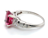 Platinum 1.92ct Pink Genuine Natural Tourmaline and Diamond Ring (#J7217)