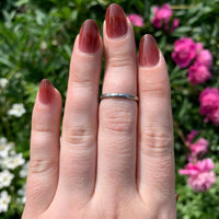 18k White Gold Wedding Band Ring Size 6.5 Jewelry (#J7284)