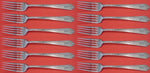 Mary II by Lunt Sterling Silver Regular Fork Set of 12 pcs 7 1/8" Flatware