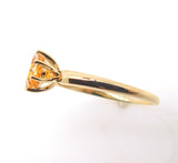 14k Solitaire Ring w/Specialty Concave Cut 1.05ct Genuine Natural Citrine #J3857