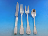 Tetard Freres Shell & Bead 950 Silver Flatware Set Service French 128 pcs Dinner