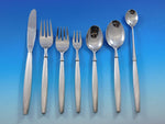 Jade with Lines by Contempra House Sterling Silver Flatware Set Service 55 pcs