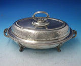 H.E. and Co English Silverplate Vegetable Dish Covered Removable Handle (#5753)
