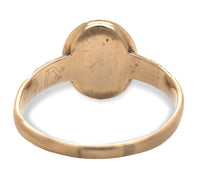 10k Rosey Yellow Gold Genuine Natural Carnelian Stone Warrior Cameo Ring #J7274