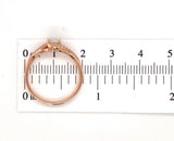 14k Rose Gold Genuine Natural Australian Opal and Diamond Ring Size 7 (#J7489)