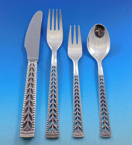 Juvel by Nils Hansen Norway 830 Silver Flatware Set for 8 Service 36 pcs