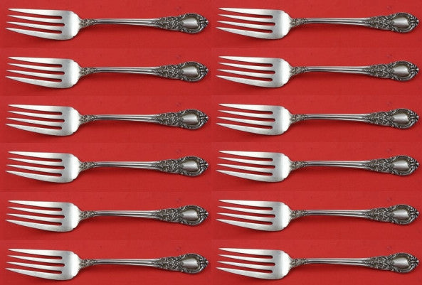 American Victorian by Lunt Sterling Silver Salad Fork Set of 12 pieces 6 3/8"