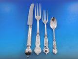 Gothic Jewish German 800 Silver by Julius Herz Flatware Set Service 211 pieces
