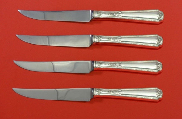 Louis XIV by Towle Sterling Silver Steak Knife Set 4pc HHWS  Custom Made 8 1/2"