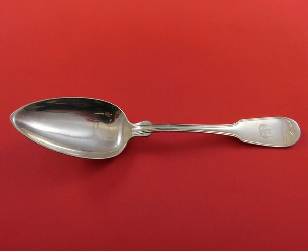 Fiddle by Tiffany and Co Sterling Silver Dinner Spoon with Crest 8 3/8"