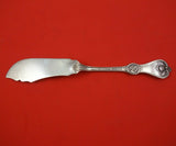 Strawberry by Durgin Coin Silver Master Butter Flat Handle Bright-Cut 6 3/4"