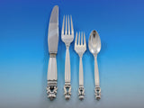 Acorn by Georg Jensen Sterling Silver Flatware Service 6 Dinner Set 48 Pieces