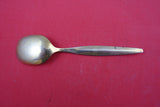 Norwegian Sterling Ice Cream Spoon vermeil enameled yellow by Ohar Hval 5"