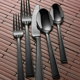 Colebrook Onyx by Lenox Stainless Steel Flatware Set Service for 12 New 60 piece