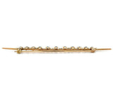 14k Antique Montana Sapphire and Pearl Bar Pin (#J5384)