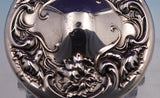 Carnation by Wallace Cut Glass and Sterling Silver Dresser Jar #1940 (#9152)