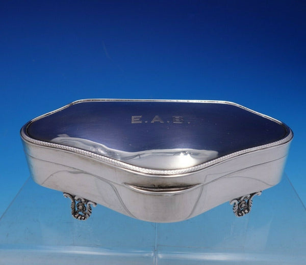 Watson and Hull English Sterling Silver Jewelry Box with Liner Footed (#4368)