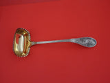 Japanese by Tiffany & Co Sterling Oyster Ladle pie crust edge rose GW 10 1/2"