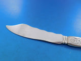 Lap Over Acid Etched by Tiffany Sterling Silver Fish Knife HH AS Wave Motif 8"