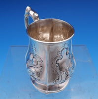 English Victorian Sterling Silver Baby Cup Repousse Flowers Birmingham (#7933)