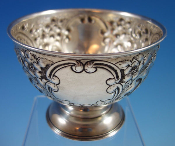 J. Gloster Ltd. English Sterling Silver Repoussed and Chased Pedestal Bowl #1651