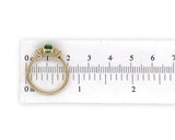 14k Gold 1.11ct Tsavorite Green Genuine Garnet and .14ct Diamond Ring (#J7114)