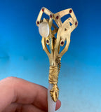 Gilt Bronze Moonstone Tussie Mussie Posey Posy Holder with Opaline (#J1302)